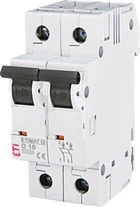 Автоматический выключатель ETIMAT 10 2p D 10А (10 kA) ETI (2153714)