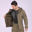 Куртка тактическая Eagle Soft Shell JA-01-0 с флисом Olive Green L Eagle JA-01-0 OG - изображение 4