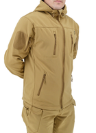 Куртка тактическая Eagle Soft Shell JA-01-0 с флисом Песок (Койот) XL - изображение 4