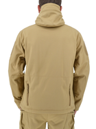 Куртка тактическая Eagle Soft Shell JA-01 с флисом Песочный (Койот) L - изображение 5