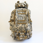 Рюкзак тактический 4в1 80л (39x22x80 см), Светлый пиксель - изображение 4