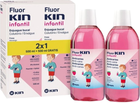 Płyn do płukania ust dla dzieci Kin Fluorkin Strawberry Children's Mouthwash 2x500 ml (8436026214244)