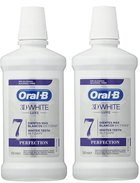 Набір для ополіскування порожнини рота для відбілювання зубів Oral-B Mouthwash Bucal 3d White Luxe 2x500 ml (4210201207986) - зображення 1