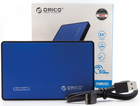 Зовнішня кишеня Orico HDD/SSD 2.5" USB 3.1 металева Синя (2588US3-V1-BL-EP) - зображення 4