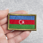 Шеврон нашивка на липучці Прапор Азербайджану, вишитий патч 3,2х5,7 см - зображення 4
