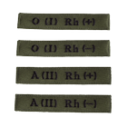 Нашивка "Група Крові" тактична для охорони та силових структур 6622 4+ Олива (OR.M_60) - зображення 1