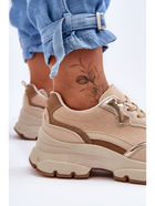 Sneakersy damskie na grubej podeszwie do kostki Icons 40 Beżowe (5905677438055) - obraz 6