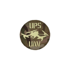 Шеврон на липучке Laser Cut UMT UPS UAV Аэроразведка 80х80 мм Люминисцентный/Мультикам - изображение 1