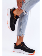 Buty sportowe damskie z siatki na platformie do kostki oddychające Darla 37 Czarny/Pomarańczowy (5905677139358) - obraz 3