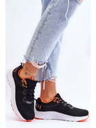 Buty sportowe damskie z siatki na platformie do kostki oddychające Darla 37 Czarny/Pomarańczowy (5905677139358) - obraz 7