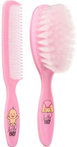 Гребінець для волосся Beter Baby Brush And Comb Set Pink (8412122349813) - зображення 1