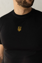 Футболка LOGOS из COOLMAX с вышивкой золотой герб черный S - изображение 3