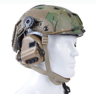 Активные тактические наушники Earmor M31H mod 3 Coyote Tan Для Шлема Fast и других - изображение 2
