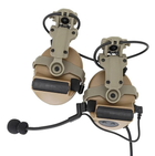 Кріплення активних навушників 3M Peltor Comtac Tan на шолом Койот чебурашка ARC - зображення 6