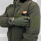 Демісезонний чоловічий Костюм Куртка з капюшоном + Штани / Польова Форма SoftShell олива розмір 2XL - зображення 3