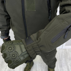 Демісезонний чоловічий Костюм Куртка з капюшоном + Штани / Польова Форма SoftShell олива розмір 2XL - зображення 5