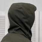 Демісезонний чоловічий Костюм Куртка з капюшоном + Штани / Польова Форма SoftShell олива розмір 2XL - зображення 6
