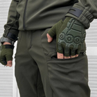 Демісезонний чоловічий Костюм Куртка з капюшоном + Штани / Польова Форма SoftShell олива розмір 2XL - зображення 7
