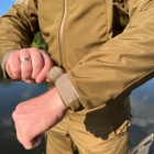 Мужская водонепроницаемая куртка Softshell с капюшоном и липучками под шевроны койот размер M - изображение 5