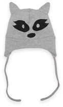 Шапка для хлопчика на зав'язках Gabbi GSK-M-23-5/1 Сірий 46-48 (13546)