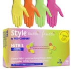 Перчатки нитриловые Style (96 шт), размер XS, цветные (желтый, салатовый, оранжевый, розовый) - изображение 1