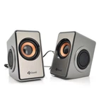 Колонки для ПК и ноутбука Kisonli T-007 Multimedia speaker 4 баса USB - 2.0 / AUX 3.5mm, мощностью 2x3W Grey