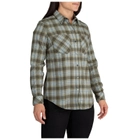 Женская тактическая фланелевая рубашка 5.11 HANNA FLANNEL 62391 X-Small, Moss Plaid - изображение 5