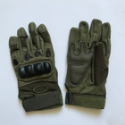Тактические палые перчатки (олива) (размер M) - изображение 5