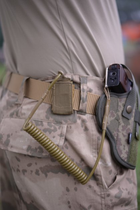Страхувальний шнур для пістолета липучка карабін койот - изображение 1