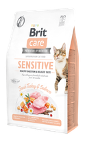 Сухой корм для кошек Brit Care Cat GF Sensitive Digestion & Delicate Taste для привередливых с индейкой и лососем