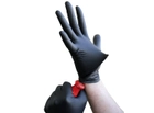 Нитриловые перчатки MedTouch Black без пудры текстурированные размер L 100 шт. Черные (4 г) - изображение 3