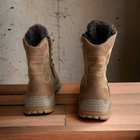 Тактические зимние кожаные берцы с мехом койот до -25, тактическая обувь 47 - изображение 8