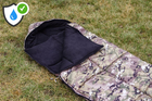 Тактический Спальный водонепроницаемый мешок ADWAR с теплым флисом на молнии ЗИМА до -15°C (одеяло с капюшоном), Мультикам, 220 х 90 см