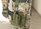 Набедренная тактическая кабура для пистолета Tactic универсальная кобура на пояс с карманом под магазин Олива (holster-1019-olive) - изображение 3