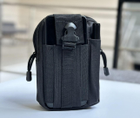 Тактический подсумок для телефона Tactic поясная сумка для документов Mini Warrior Черная (001-black) - изображение 1