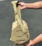 Тактический однолямочный городской рюкзак SILVER барсетка сумка слинг с системой molle на 9 л Мультикам (silver-003-multicam) - изображение 7