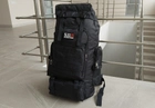 Тактический военный рюкзак для походов Tactic большой армейский рюкзак на 70 литров Черный (ta70-black) - изображение 3