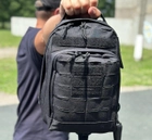 Тактичний однолямковий міський рюкзак SILVER барсетка сумка слінг із системою molle на 9 л Black (silver-003-black) - зображення 6