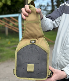 Тактичний однолямковий рюкзак міський Tactic сумка барсетка слінг із системою molle на 6 л Койот (095-coyote) - зображення 9