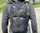 Тактический рюкзак штурмовой Tactic военный рюкзак на 25 литров Черный (ta25-black) - изображение 3