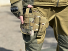 Настегнана тактична кобура для пістолета Tactic універсальна кобура на пояс з кишенею під магазин Мультикам (holster-1019-multicam) - зображення 4