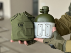 Военная фляга с котелком в чехле Tactic набор фляга 1 литр и котелок 650 мл Олива (flask-olive) - изображение 5