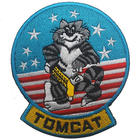 Нашивка Top Gun F-14 Tomcat US Navy Fighter Squadron Blue US1 - зображення 1