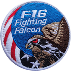 Нашивка Top Gun F-16 Fighting Falcon US Air Force Blue US4 - зображення 1