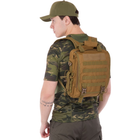 Рюкзак тактичний патрульний однолямковий SILVER KNIGHT TY-9700 розмір 33x27x10см 9л Колір: Хакі - зображення 7