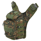 Рюкзак тактический патрульный однолямочный Military Rangers ZK-9112 размер 30x23x13см 9л Цвет: Камуфляж Woodland - изображение 1