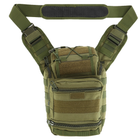 Рюкзак тактический патрульный однолямочный Military Rangers ZK-9112 размер 30x23x13см 9л Цвет: Оливковый - изображение 2