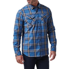 Сорочка 5.11 Tactical Gunner Plaid Long Sleeve Shirt 5.11 Tactical Cobalt Blue Plaid S (Кобальтово-синій) Тактична - зображення 1