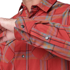 Сорочка 5.11 Tactical Gunner Plaid Long Sleeve Shirt 5.11 Tactical Red Bourbon Plaid, 2XL (Червоний бурбон) - зображення 4
