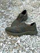 Літні шкіряні з сіткою тактичні кросівки Побратим -12 з Гербом, Олива, розмір 50 - зображення 4